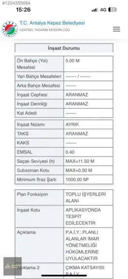 Kuzey Çevre Yoluna Cephe 2.160 m² Ticari Arsa — fotoğraf 2
