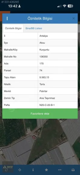 Aksu Kurşunluda 1.434 m² Satılık Tarla — fotoğraf 2